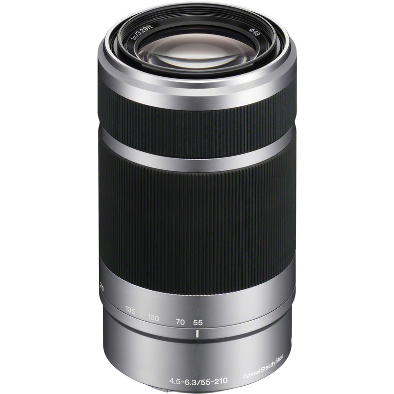 OPEN-BOX Sony E 55-210mm f/4.5-6.3 OSS Lens Silver