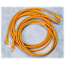 Tether Tools TetherPro Optima 10G USB-C, 6', Straight to Right, High-Visibility Orange