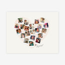 20x16 Heart Collage (Polaroids) Print