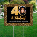 Yard Sign 24x18 (40 & Fabulous! w/Photo)