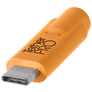 Tether Tools TetherPro USB-C to USB Female Adapter (extender), 15', High-Visibility Orange