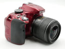 Used Red Nikon D3300 W/ 18-55mm (2043223WW)