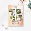 5x7 Double Sided Flat Card - GRAD (Peach Watercolor-1)
