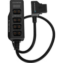 Kondor Blue Male D-Tap to 4-Port Female D-Tap Splitter Hub with Voltmeter
