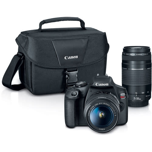 OPEN-BOX Canon EOS Rebel T7 DSLR Camera with 18-55mm and 75-300mm Lenses