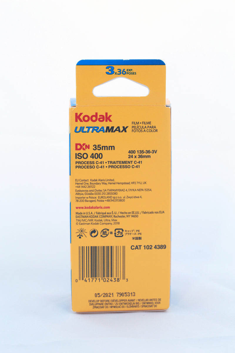 Kodak ULTRA MAX 400 Color 35mm 36EXP - Pack (3 Rolls)